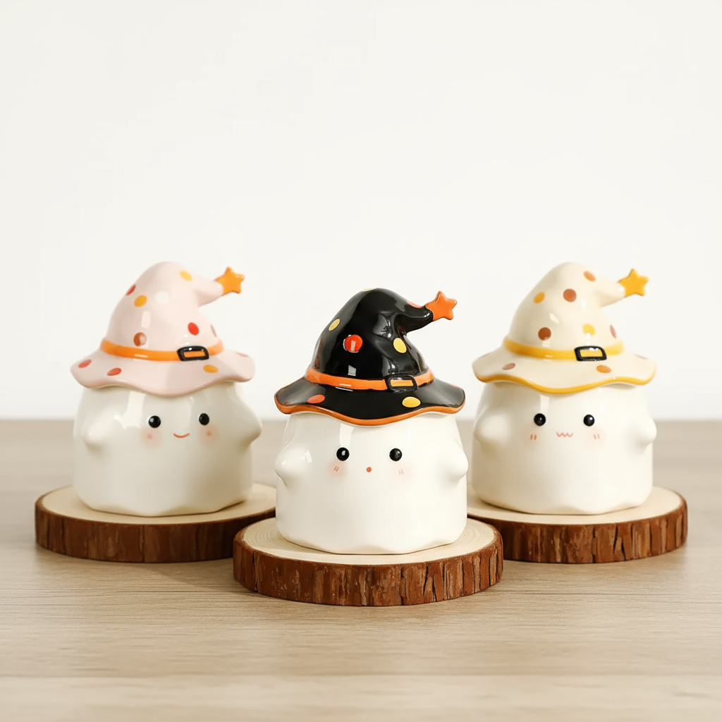 Whimsical Ghost Ceramic Mug