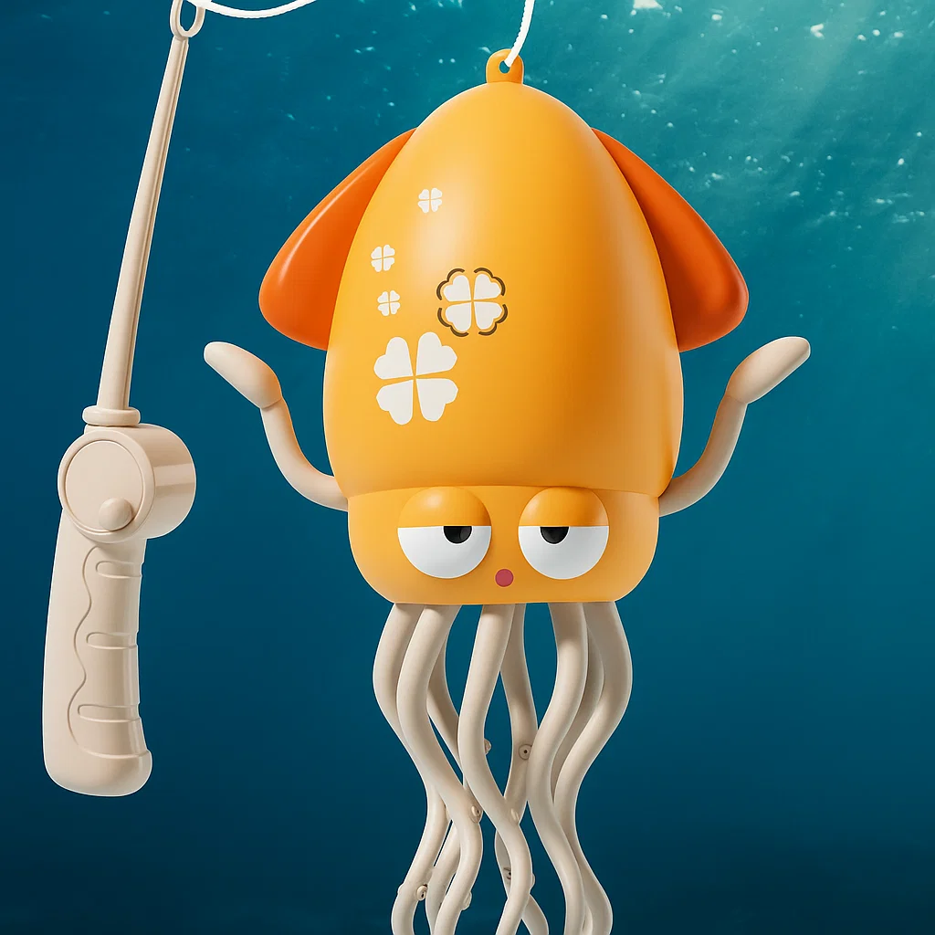 Yellow Octopus+ Fishing Rod