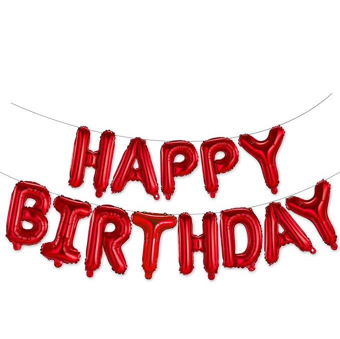 Happy Birthday Balloons Banner 16 Inch