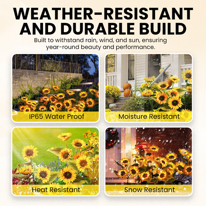 Solar LED Sunflower Lights for Outdoor Garden Decor