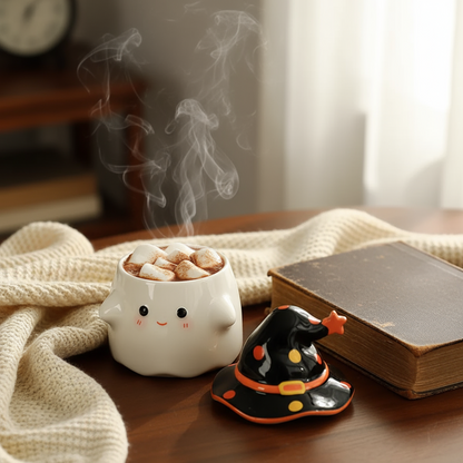 Whimsical Ghost Ceramic Mug