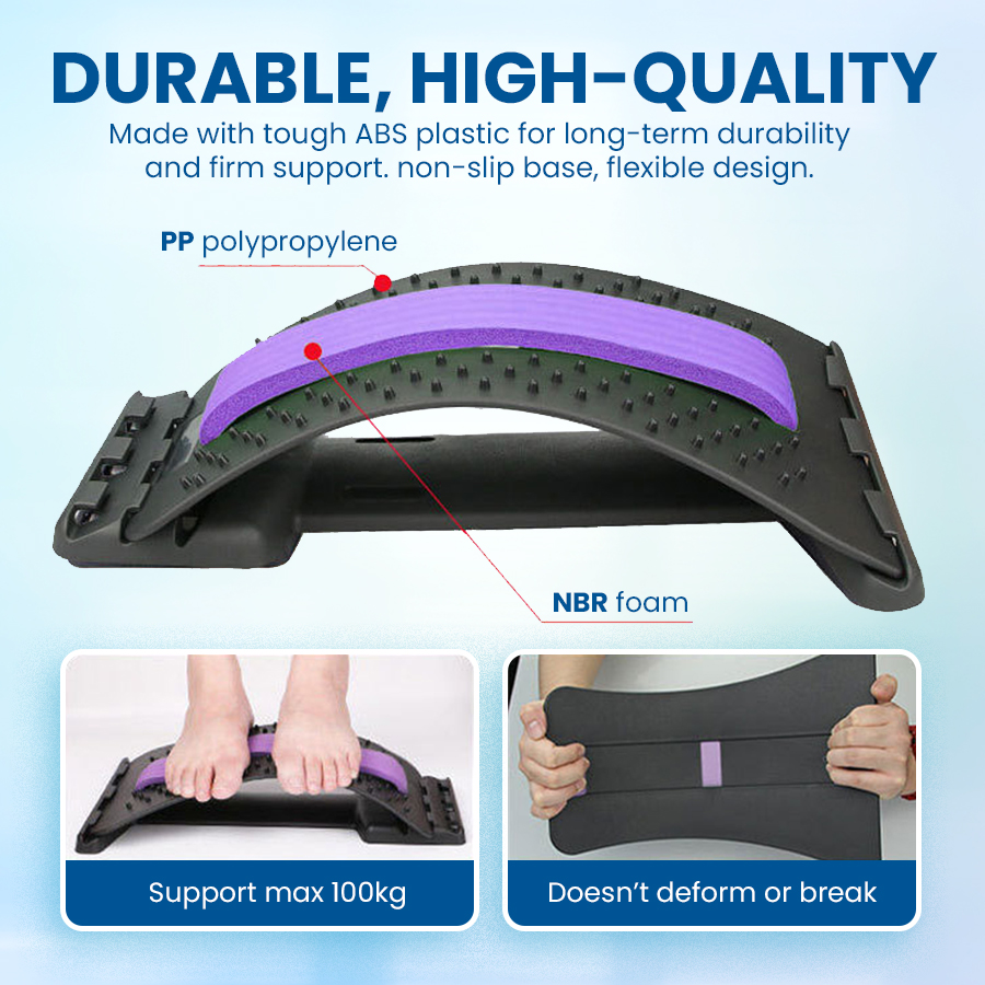 Adjustable Lumbar Stretcher & Acupressure Massager
