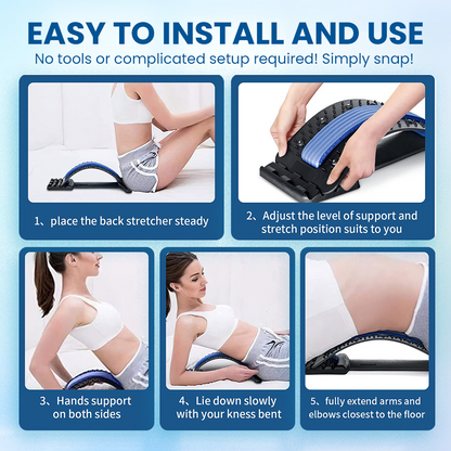 Adjustable Lumbar Stretcher & Acupressure Massager