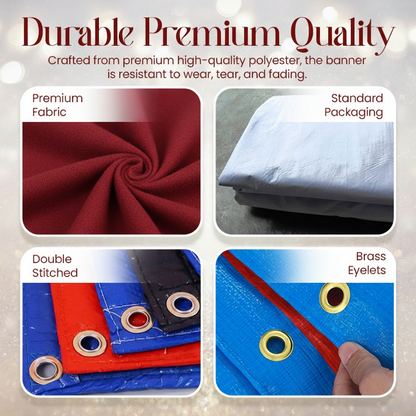 Christmas Garage Door Decor Banner - Festive Holiday Background