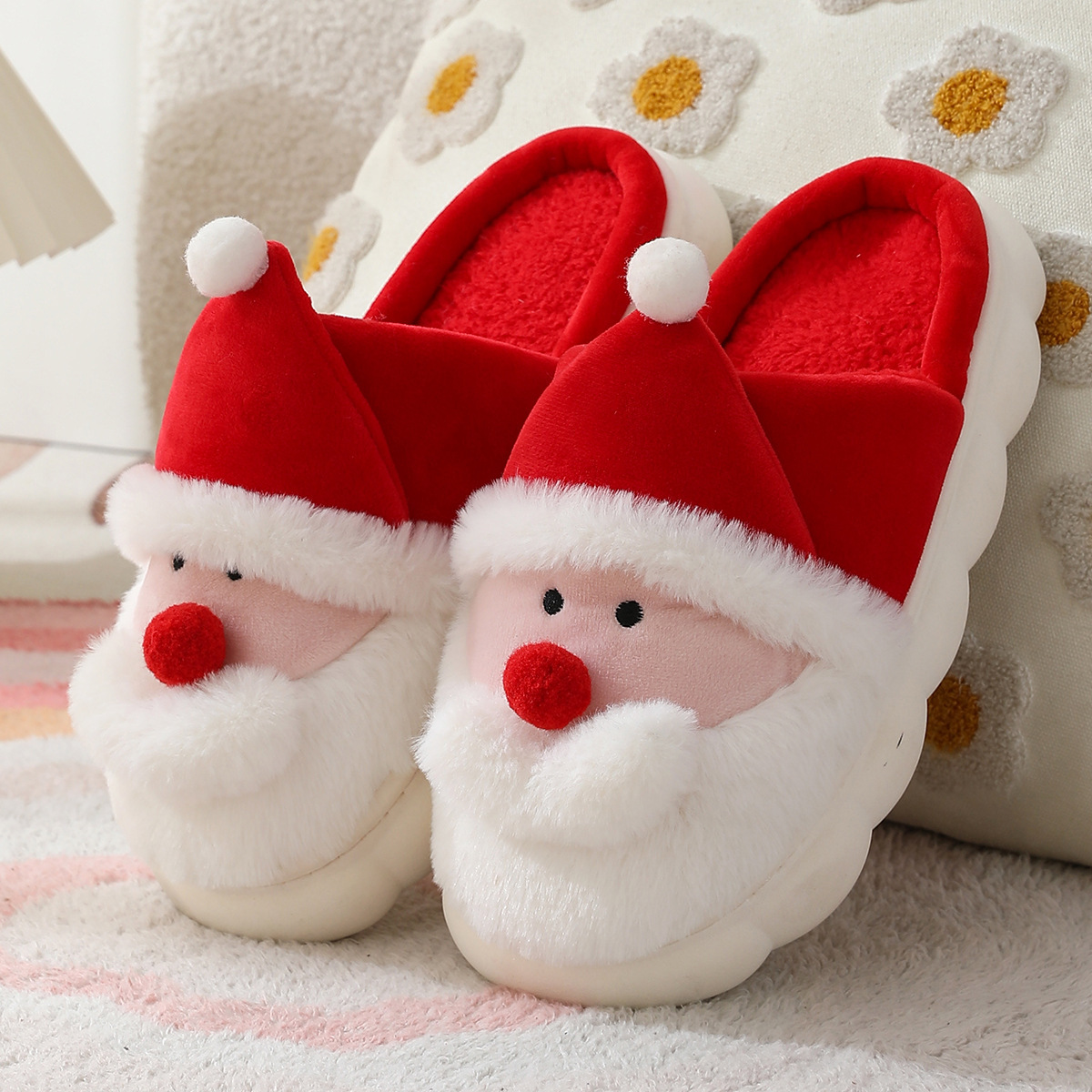 Christmas Cotton Plush Slippers
