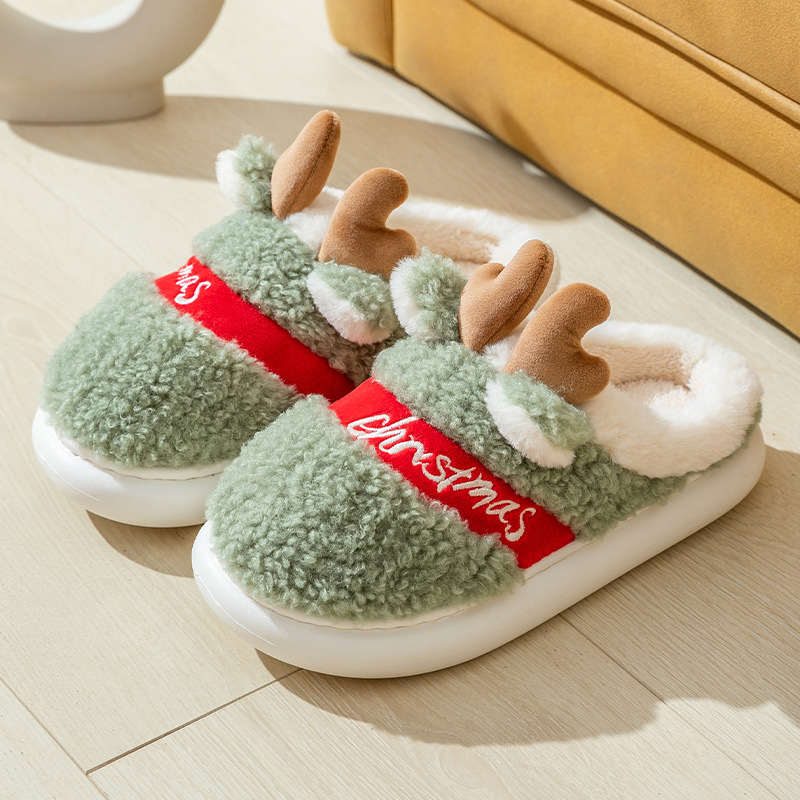 Christmas Cotton Plush Slippers