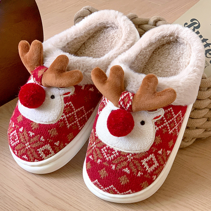 Christmas Cotton Plush Slippers