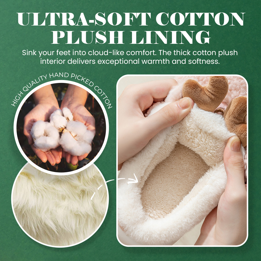 Christmas Cotton Plush Slippers