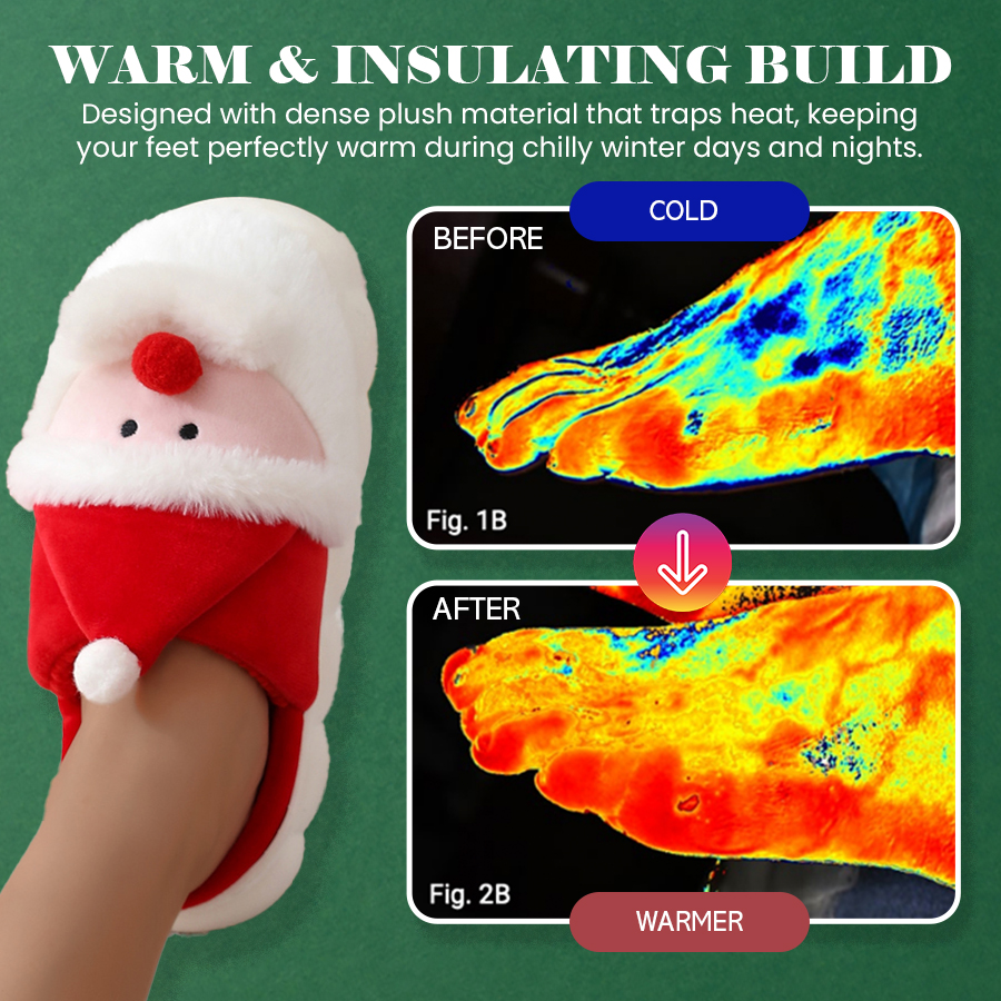 Christmas Cotton Plush Slippers