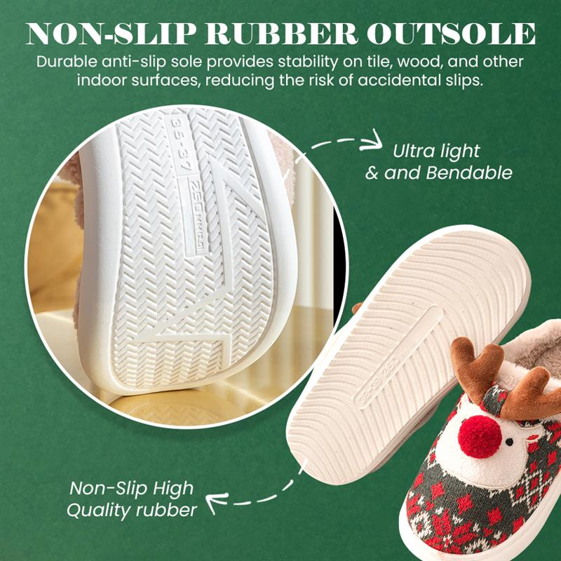 Christmas Cotton Plush Slippers