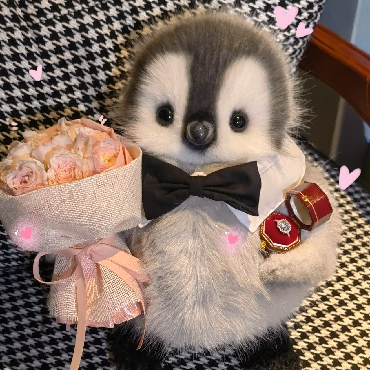 🤵Wedding Theme - Groom (Penguin+ bow tie + bouquet)