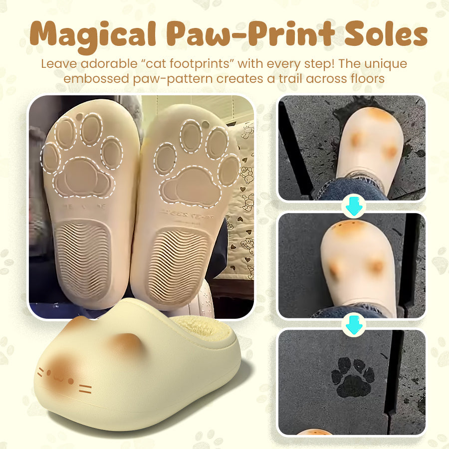 🎄🐾Cozy Paws The Cat-Inspired Slippers with Magical Footprints🎁