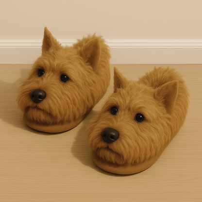 Super Realistic Dog Plush Slippers — Feel Like Walking with Your Dog Every Step