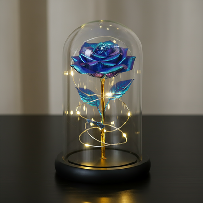 Simulated Gold Foil Rose & Preserved Flower