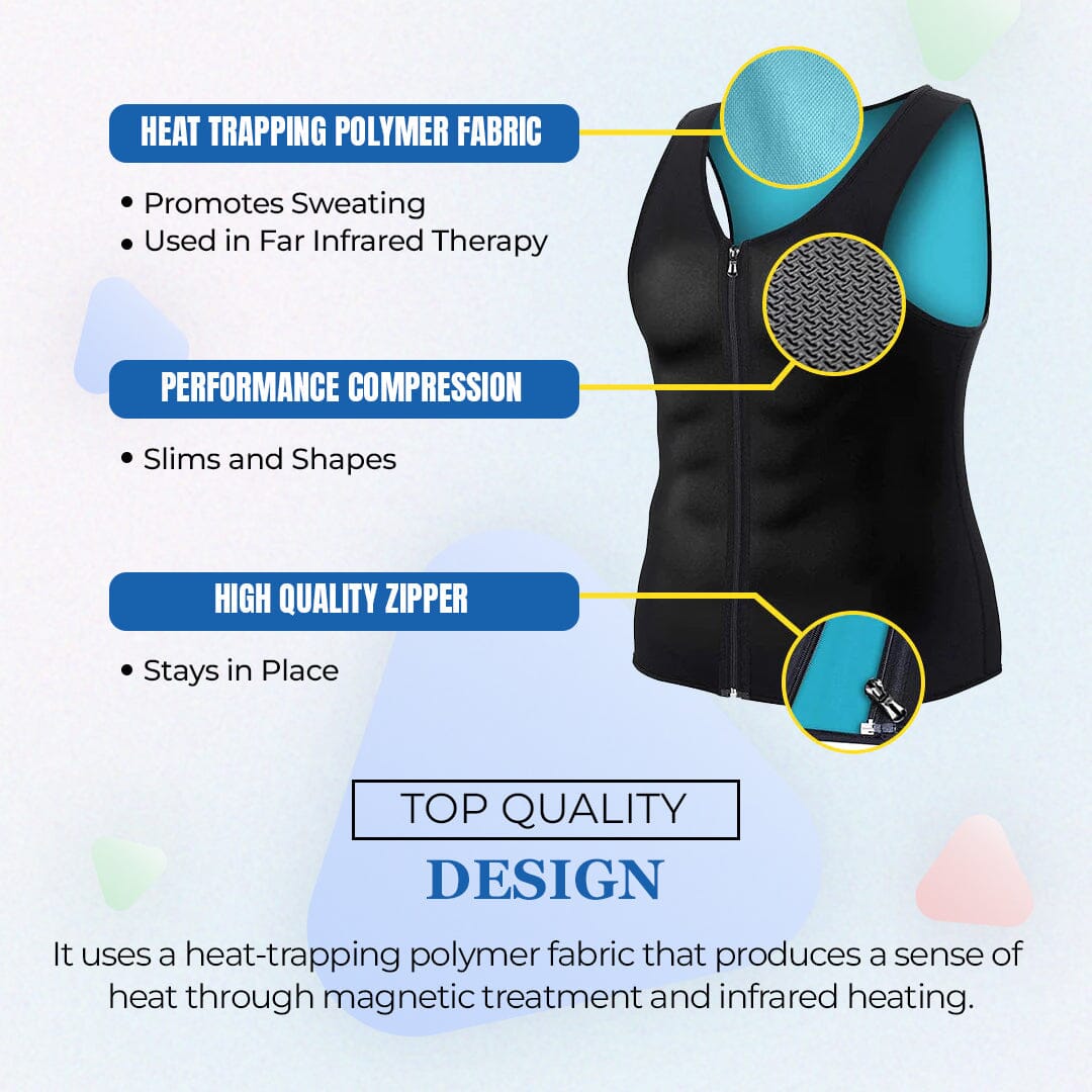 MANSON Gynecomastia Compress Zipper Vest