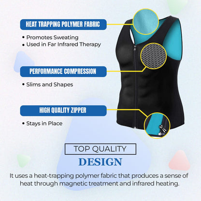 MANSON Gynecomastia Compress Zipper Vest